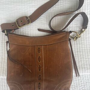 Vintage Coach Tan Leather Shoulder/Crossbody Bag